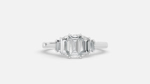925 Silver CVD Diamond Engagement Ring VVS EF 6.5