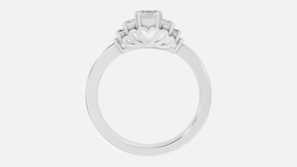 925 Silver CVD Diamond Engagement Ring VVS EF 6.5