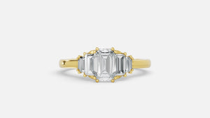 18K Gold CVD Diamond Engagement Ring VVS EF 6.5 US
