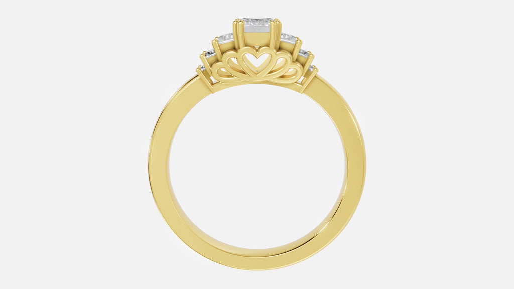 18K Gold CVD Diamond Engagement Ring VVS EF 6.5 US