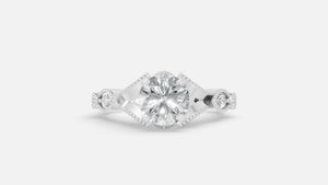 925 Silver CVD Diamond Engagement Ring VVS EF Clarity