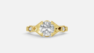 18K Gold CVD Diamond Engagement Ring VVS EF Clarity (0.05ct)