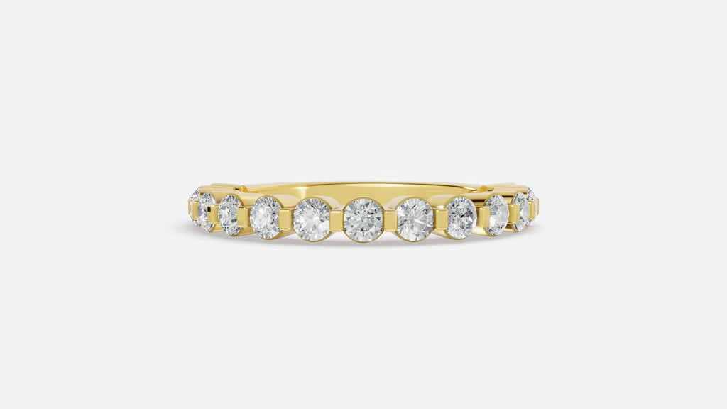 Round CVD Diamond Yellow Gold Wedding Band (0.78CT)