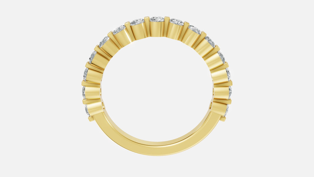 Round CVD Diamond Yellow Gold Wedding Band (0.78CT)