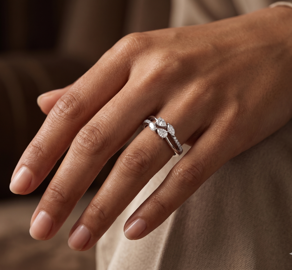 925 Silver CVD Diamond Ring VVS (0.668 Ct) Minimal Luxury