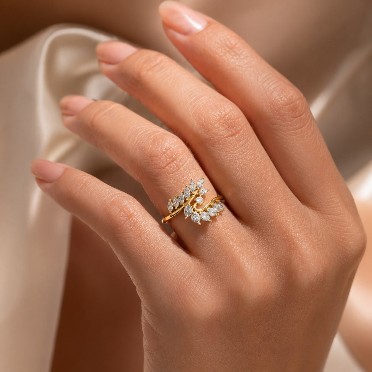 18K Gold CVD Diamond Ring VVS | Luxury Fine Ring (6 US)
