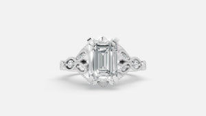 Sterling Silver CVD Diamond Engagement Ring 2.08 Ct