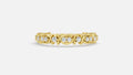 Gold Round CVD Diamond Eternity Marquise Wedding Band Front View