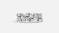 Marquise and Round CVD Diamond Eternity Ring in 925 Silver Front View