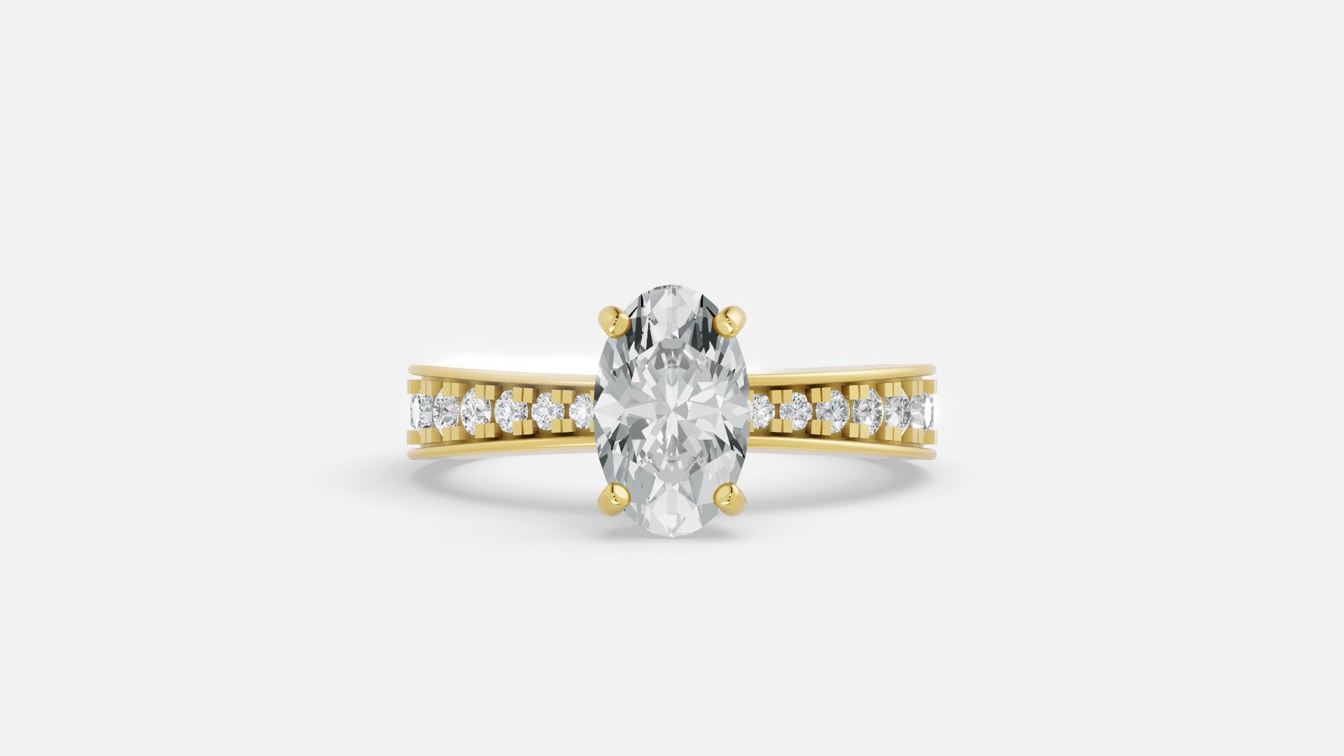 Oval Lab Grown Diamond Engagement Ring