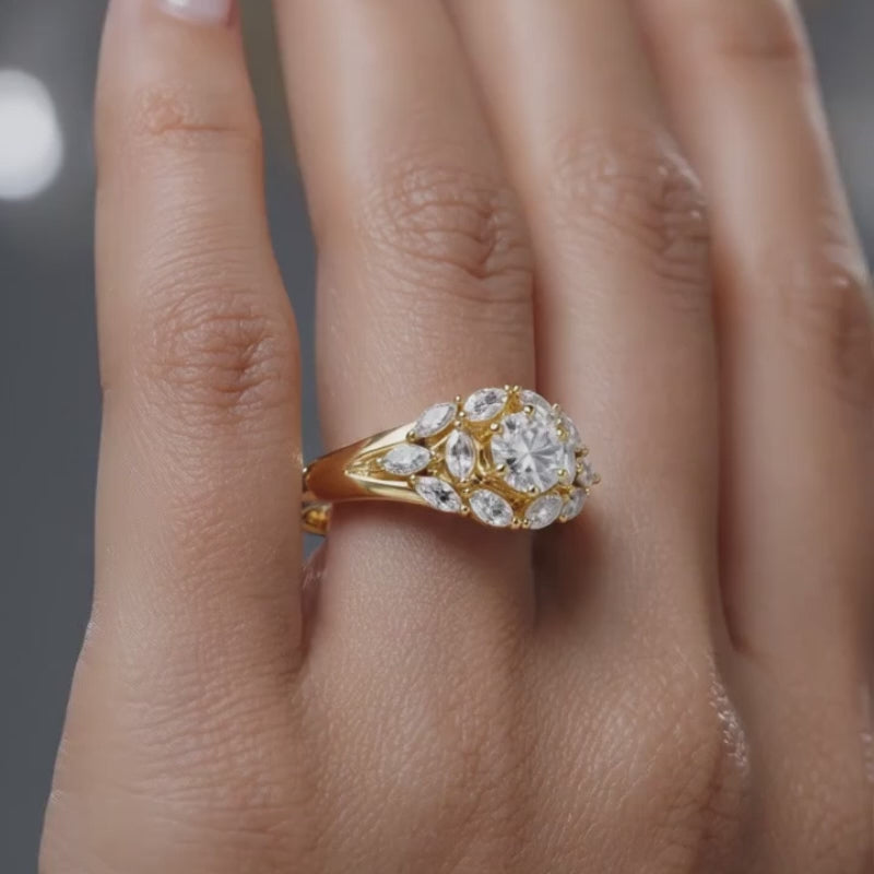 18K Gold CVD Diamond Engagement Ring VVS (6.25 US)