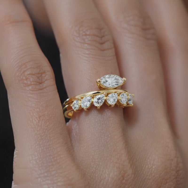 18K Gold CVD Diamond Ring VVS | Minimal Luxury Fine Ring