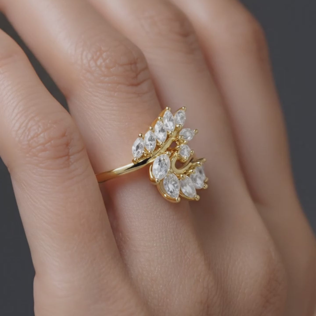 18K Gold CVD Diamond Ring VVS | Luxury Fine Ring (6 US)