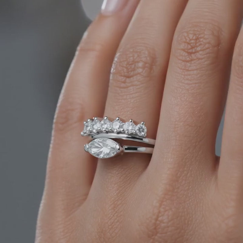 925 Silver CVD Diamond Ring VVS | Minimal Luxury Design (0.4CT)