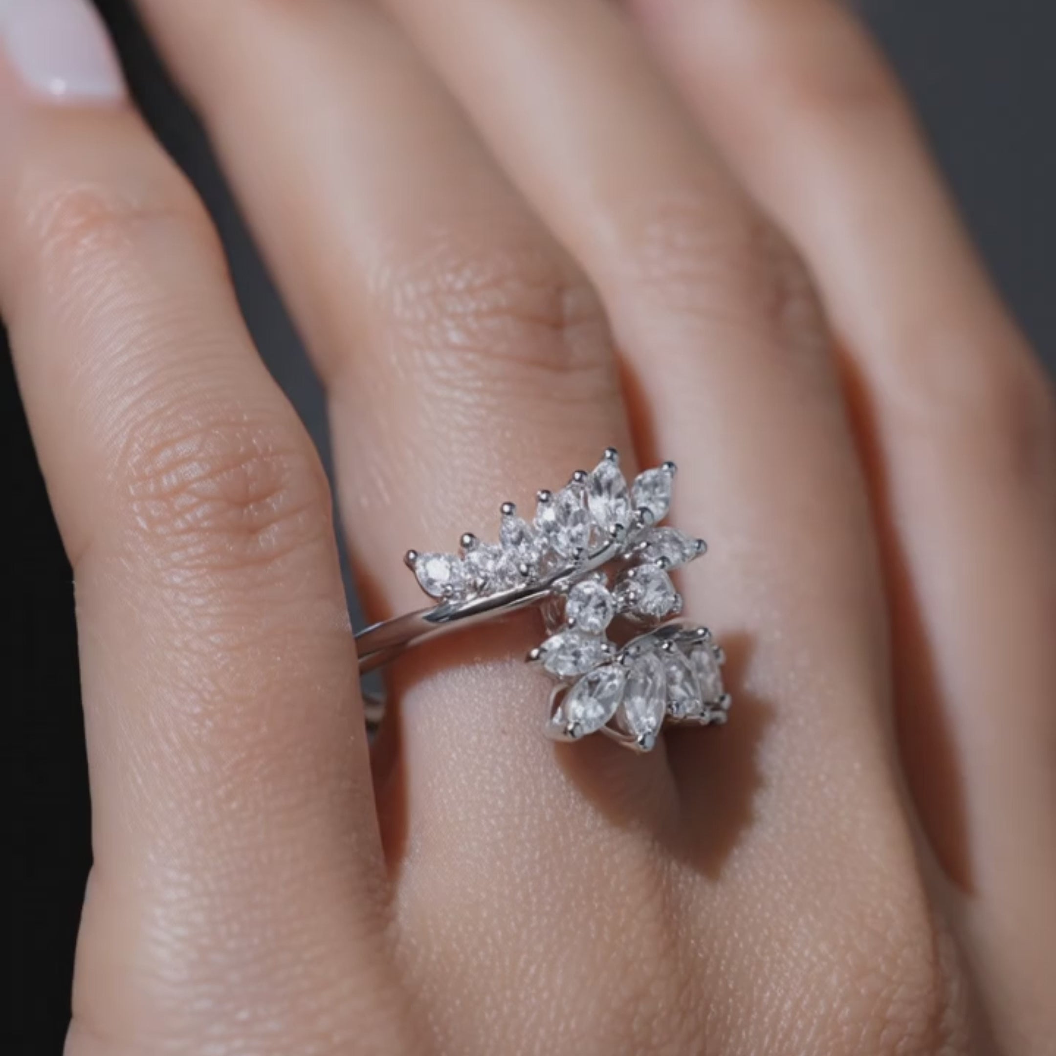 925 Silver CVD Diamond Ring VVS | Elegant Minimal Ring (6 US)