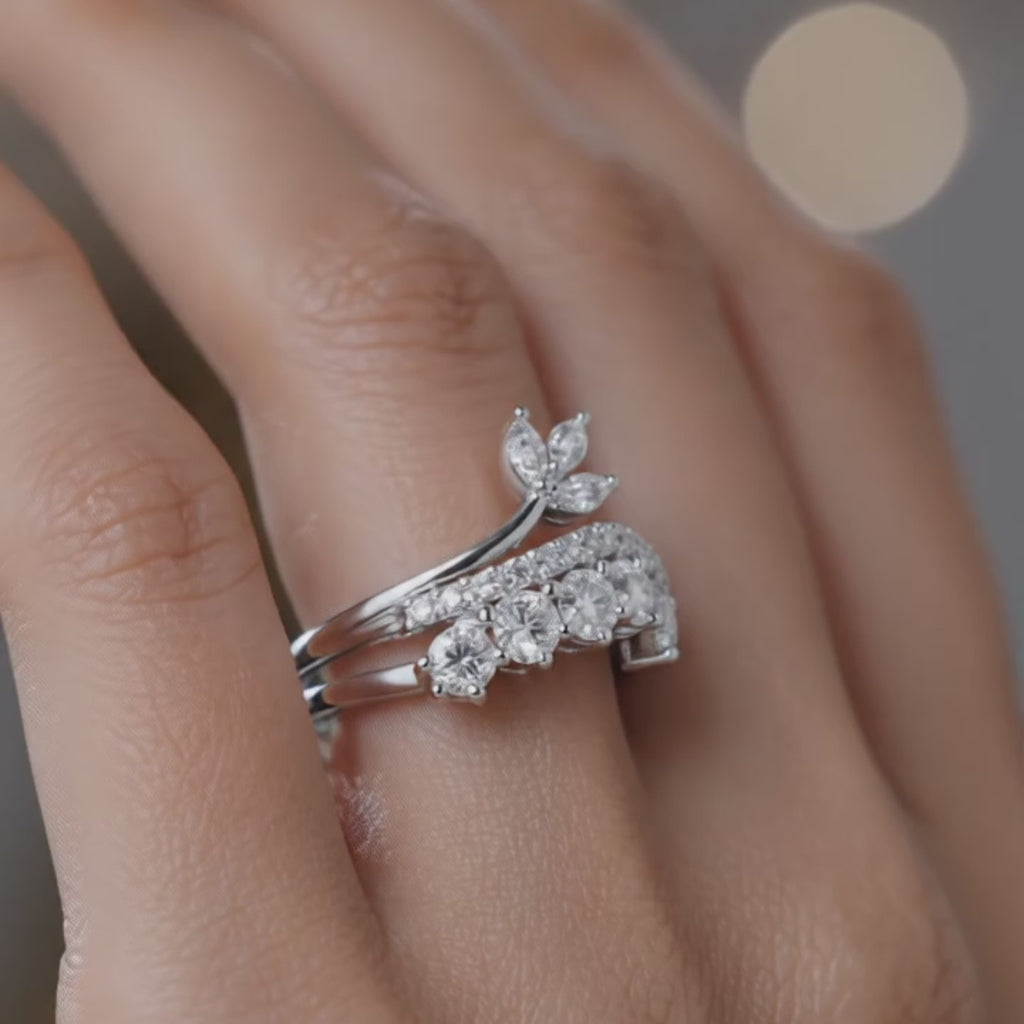 925 Silver CVD Diamond Ring VVS | Minimal Luxury Design (0.3CT)