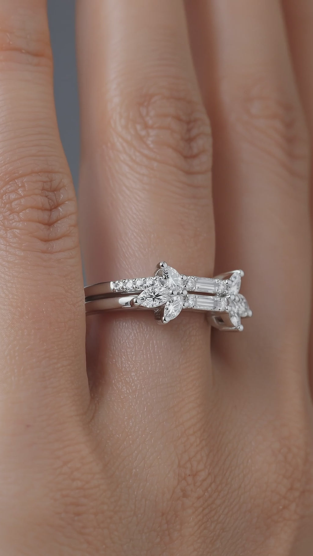 925 Silver CVD Diamond Ring VVS EF Minimal Luxury Ring