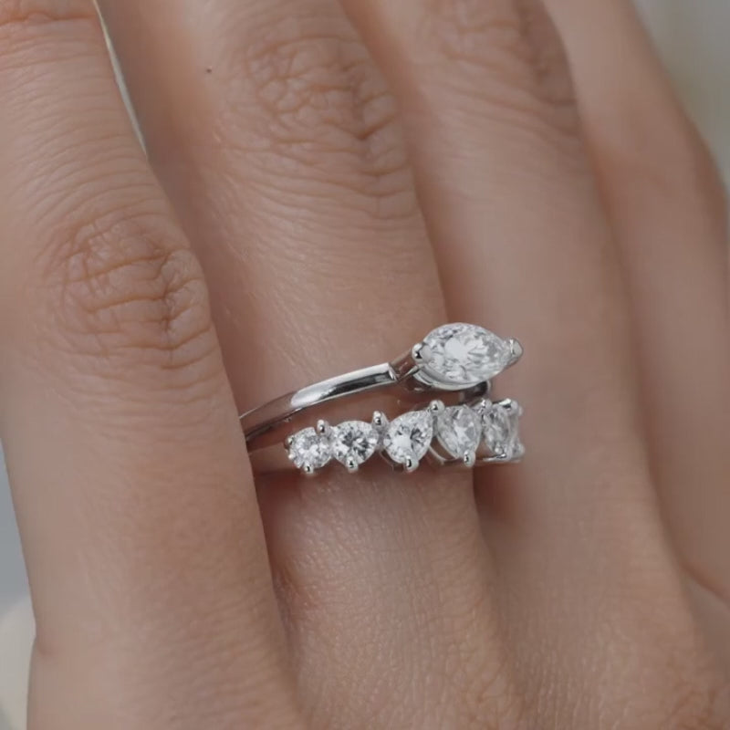 925 Silver CVD Diamond Ring VVS | Elegant Minimal Ring