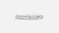 925 silver diamond half eternity ring with VVS CVD sparkle front view