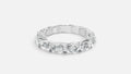 925 silver oval diamond eternity ring luxury VVS band front view