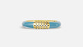 Skyline Grid Diamond Enamel Band Ring in Gold Front View