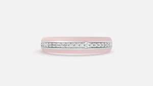 White Gold Channel Set Lab Grown Diamond Band
