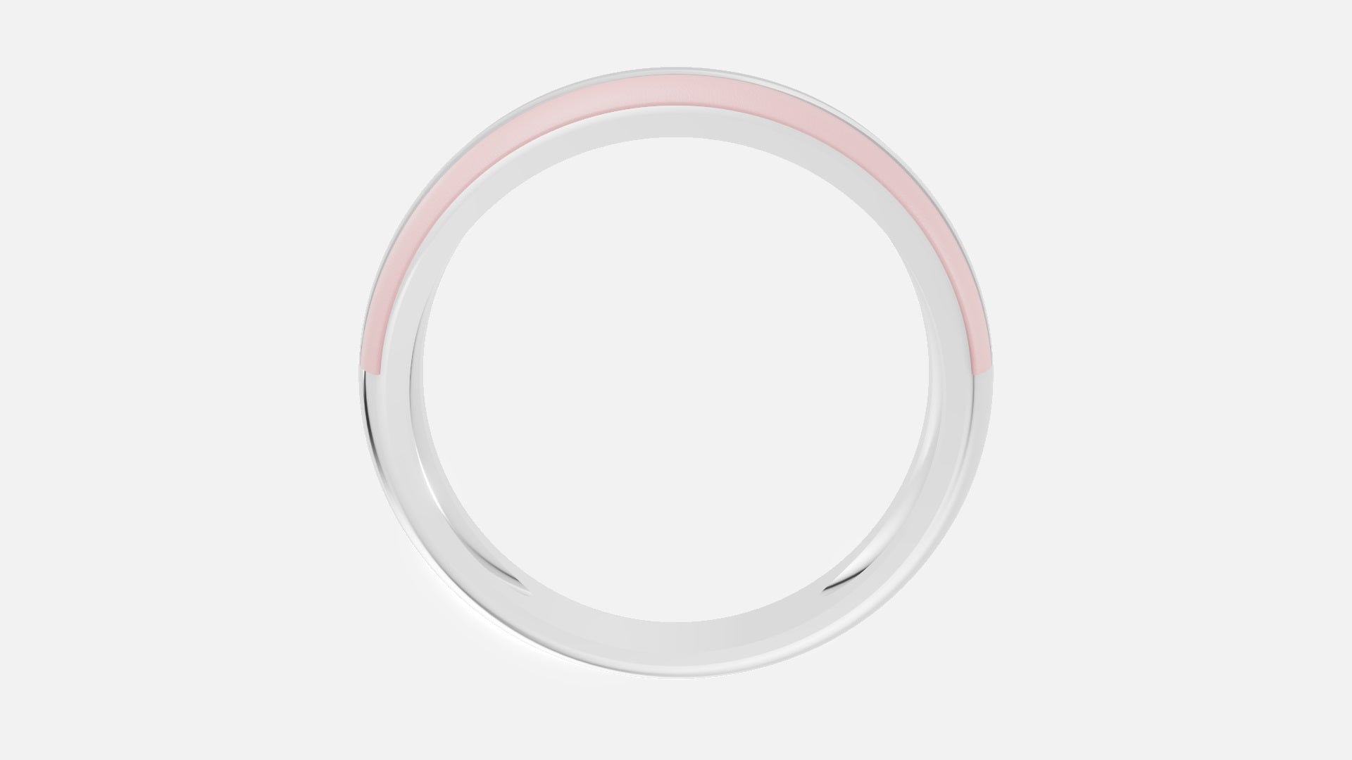 White Gold Channel Set Lab Grown Diamond Band Profile view