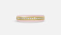 Yellow Gold Channel Set Diamond Wedding Ring Front View