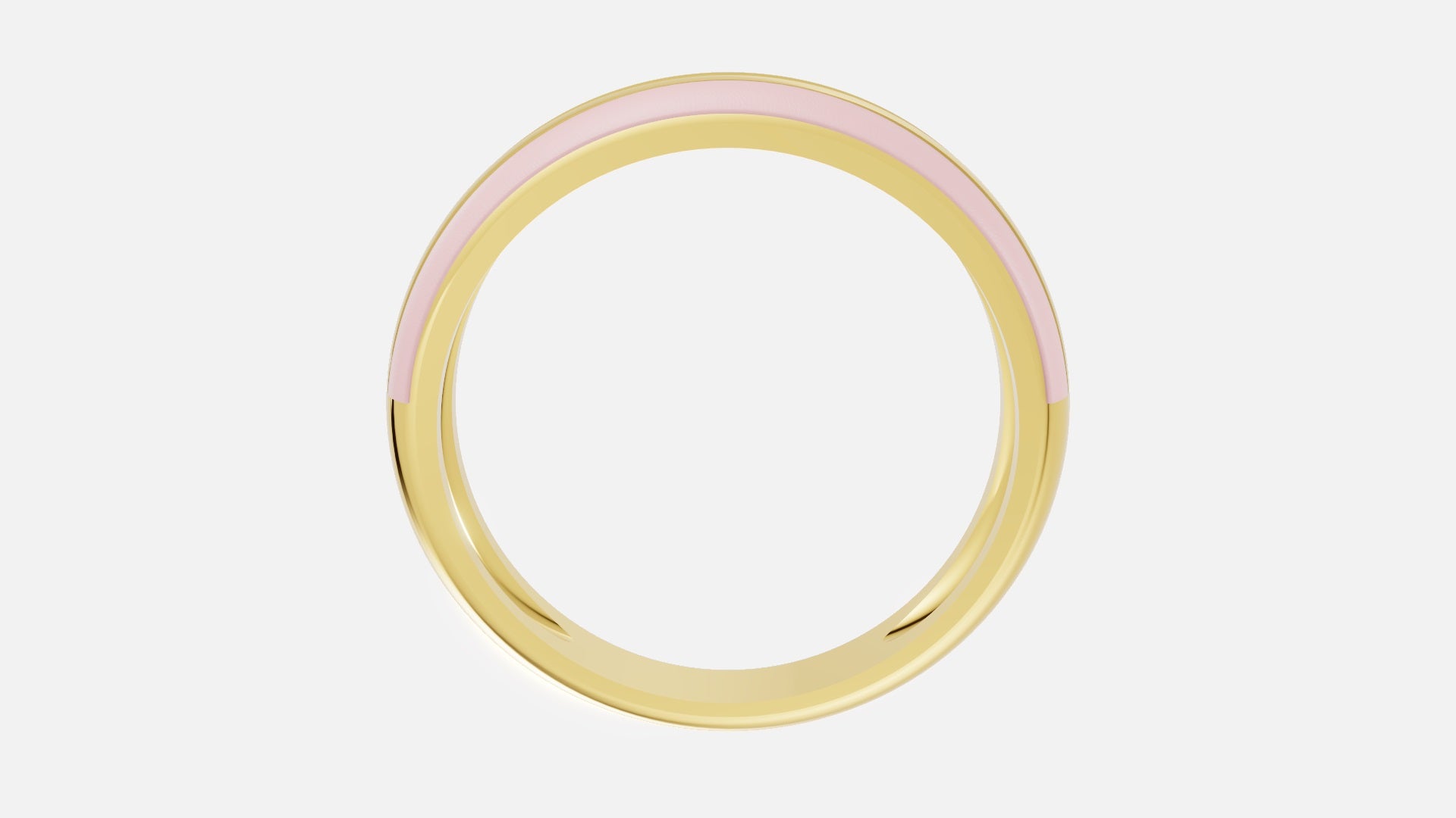 Yellow Gold Channel Set Diamond Wedding Ring Profile View